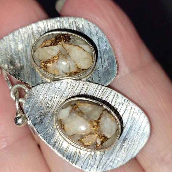 Pink Opal Sterling Silver Earrings - Picture 1 of 4